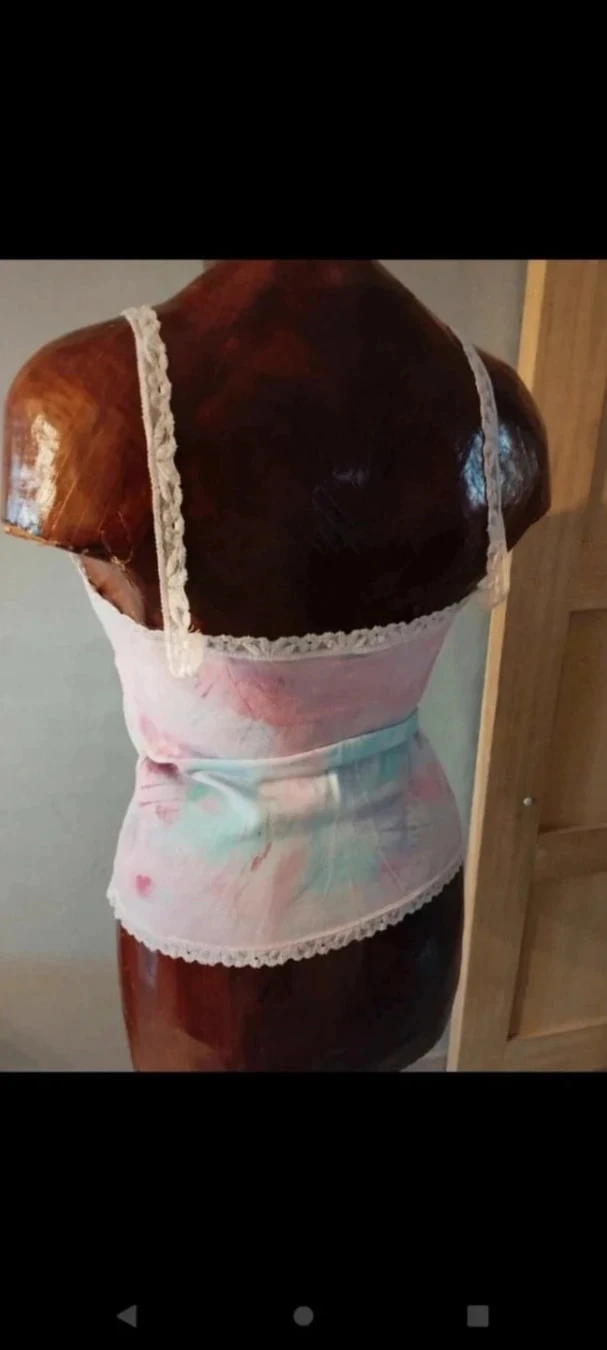 Conjunto de colete+tank top rosa e azul Ferrante made in italy T40 – photo 11